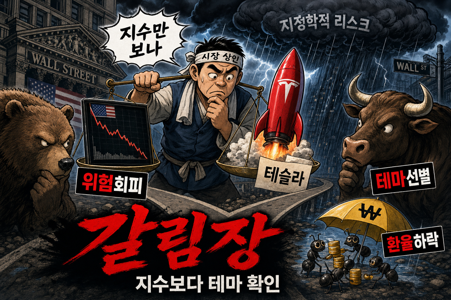 테슬라 급등 속 국장 갈림길